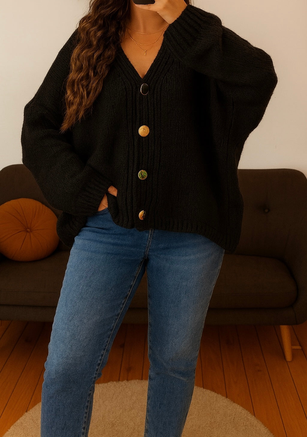 Gilet Oversize Noir