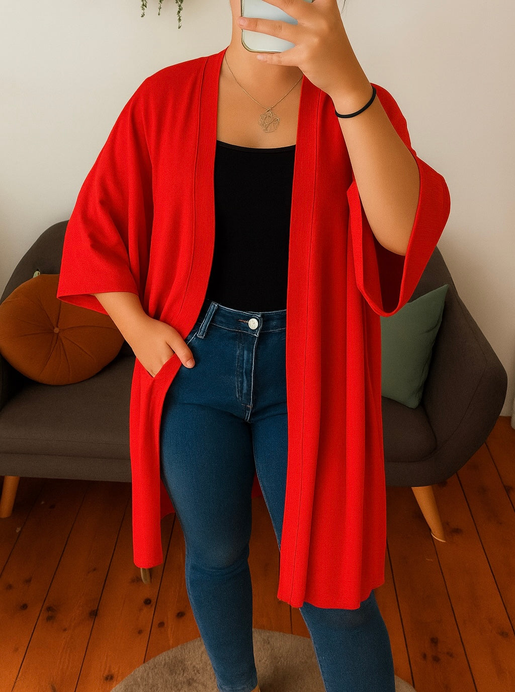 Kimono Pauline Rouge