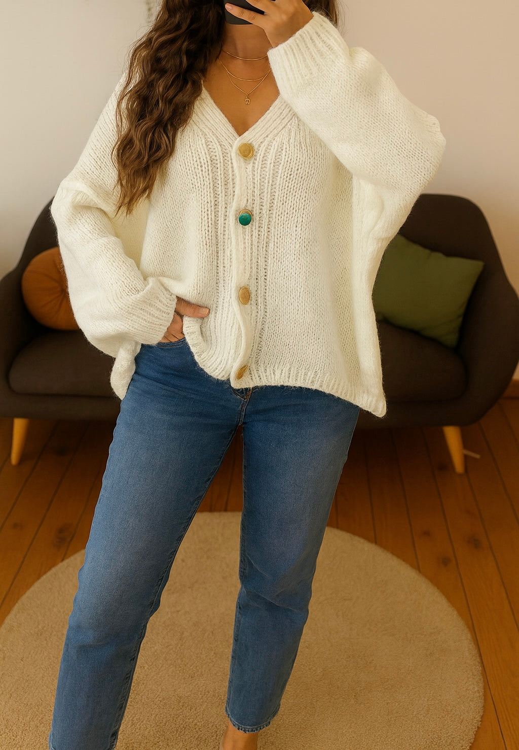 Gilet Oversize Blanc